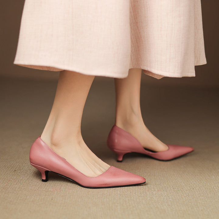 Nadia Genuine Leather Heels