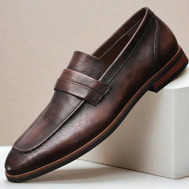 Garvani Cowhide Leather Loafers