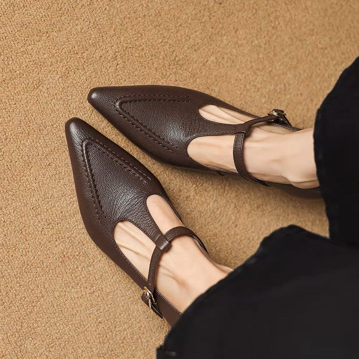 Amelie Genuine Leather Heels