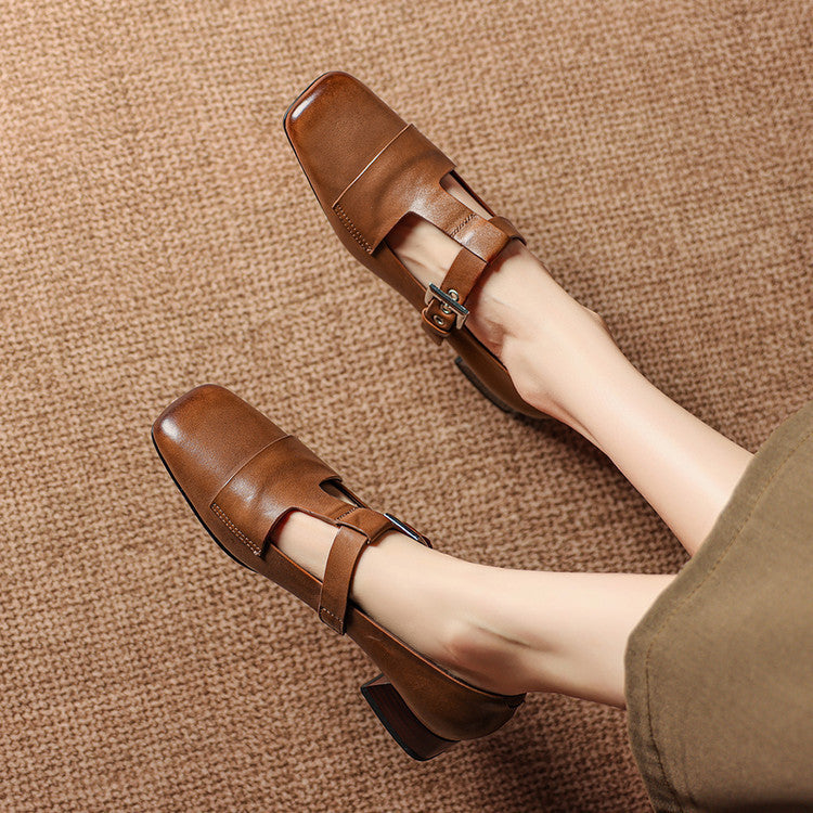 Sofia Genuine Leather Heels