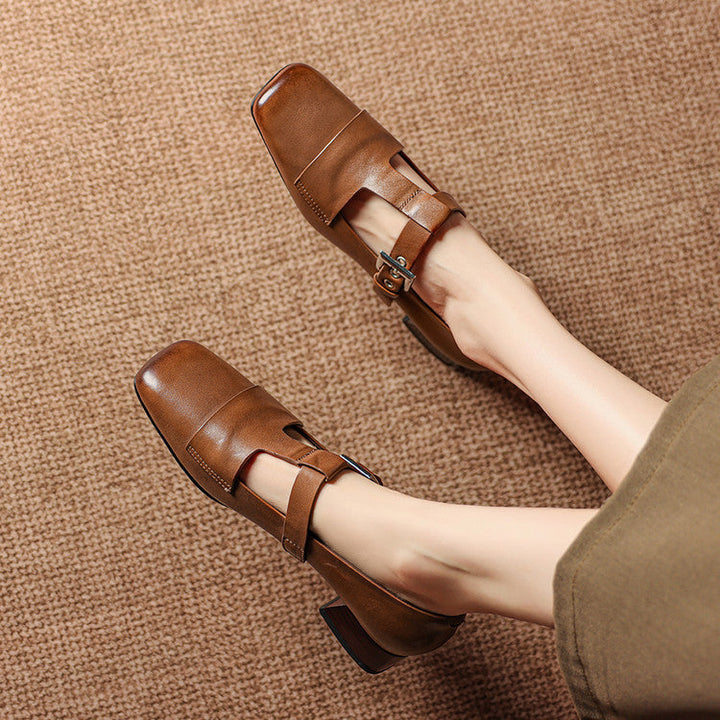 Sofia Genuine Leather Heels