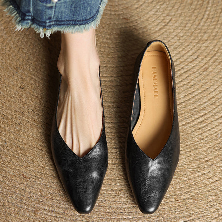 Adele Genuine Leather Flats