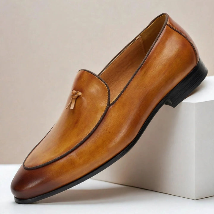 Brisanti Cowhide Leather Loafers