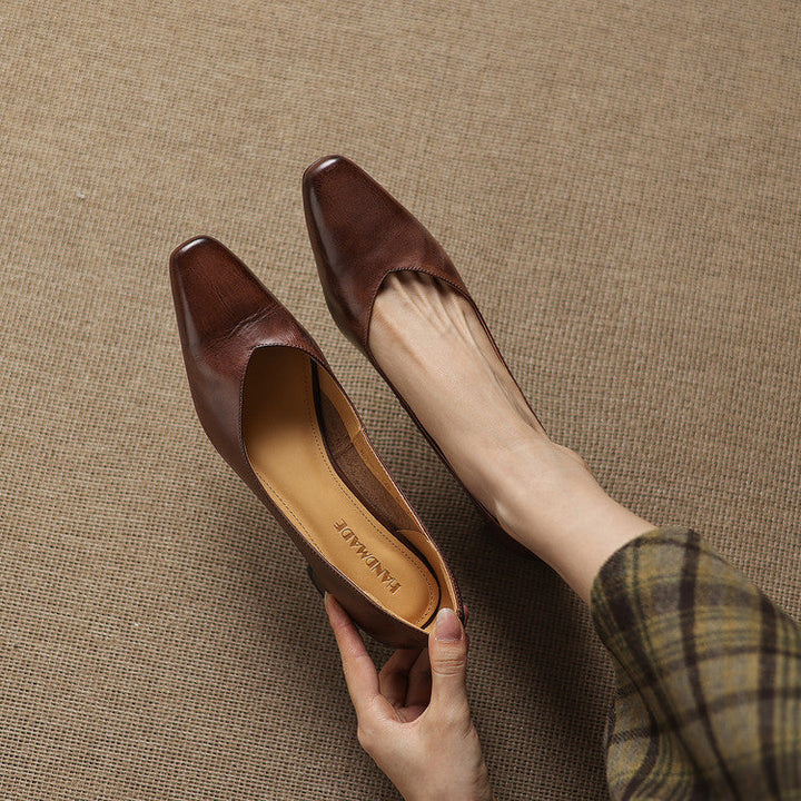 Clara Genuine Leather Heels