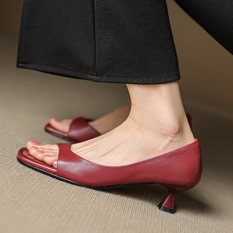Dalia Genuine Leather Heels