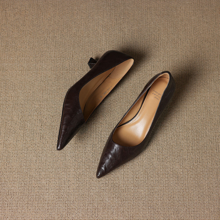 Alina Genuine Leather Heels