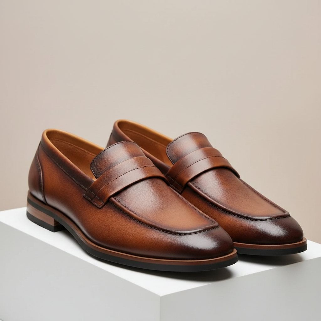Garvani Cowhide Leather Loafers