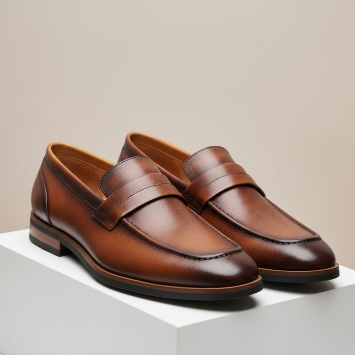 Garvani Cowhide Leather Loafers