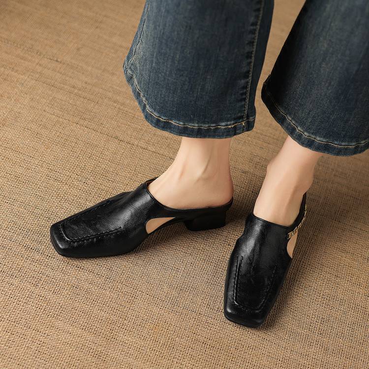Isla Genuine Leather Mules