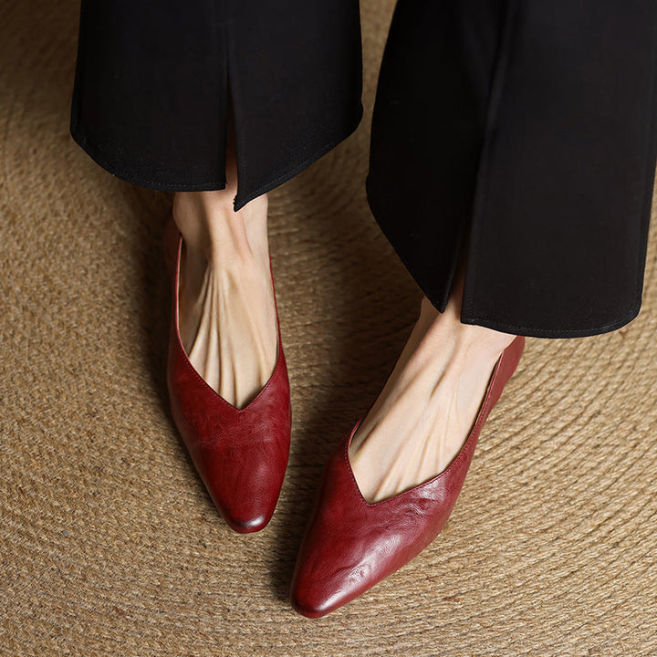 Adele Genuine Leather Flats