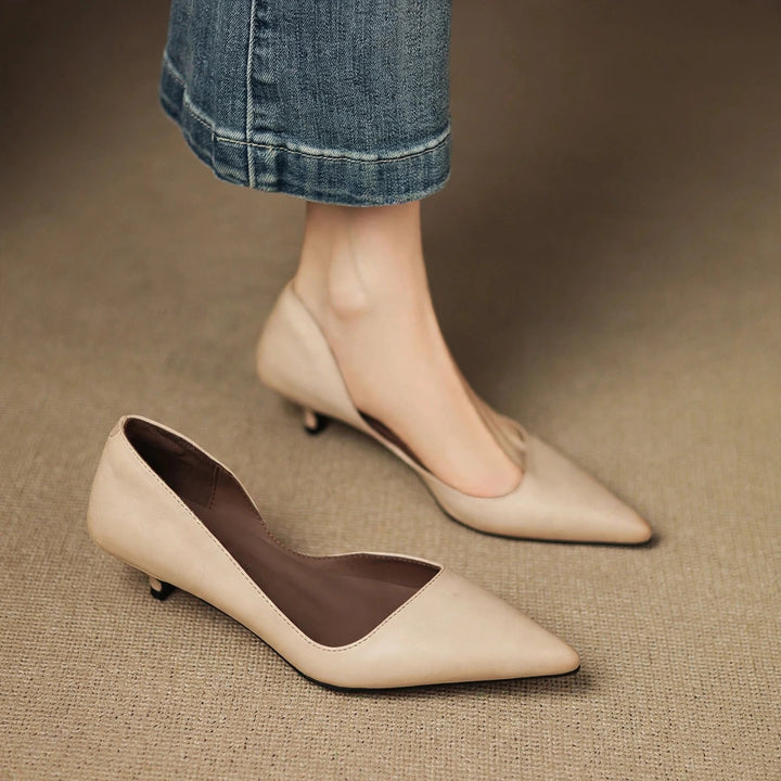 Nadia Genuine Leather Heels