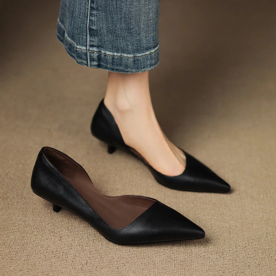 Nadia Genuine Leather Heels