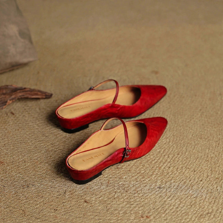 Orella Genuine Leather Mules - Brown